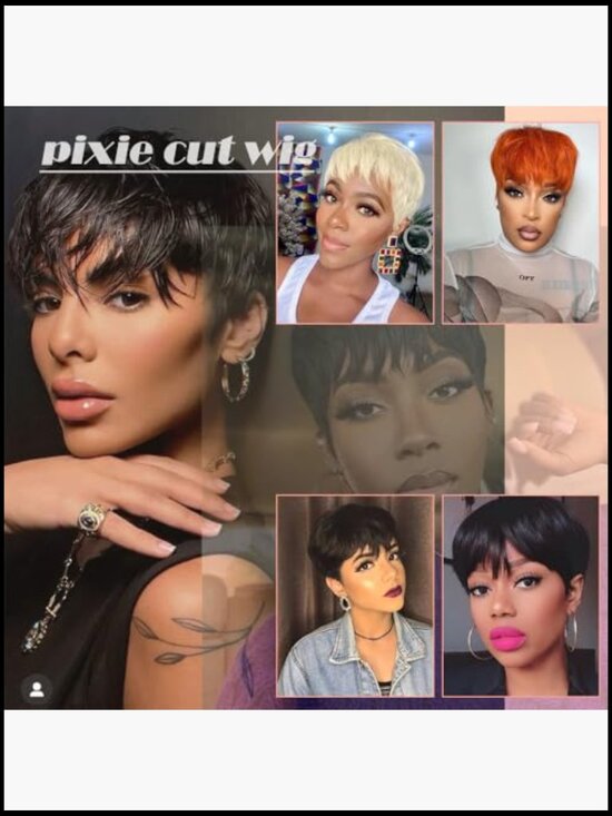 Pixie Cut Wig Human Hair Glueless Ready to Go Full Machine Wig Beginner main image 5